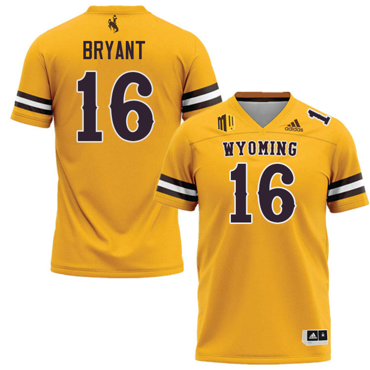 Wyoming Cowboys #16 Bleyne Bryant College Football Jerseys Stitched-Gold